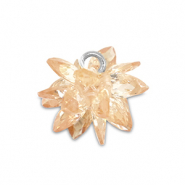 Ciondoli con Zircone fiore marrone rame