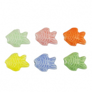 Perline di ceramica pesce multicolore
