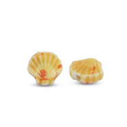 Perline di ceramica conchiglia rosso-oro