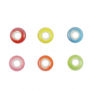 Perline di ceramica rondella multicolore