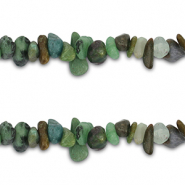 Perline in pietra naturale chips Rubino Zoisite verde-rosso