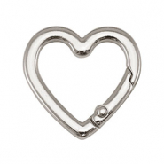 Componenti anello bris&eacute; portachiavi cuore argento