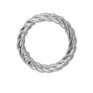 Componenti anello bris&eacute; portachiavi con spirale argento