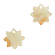 Pendenti in resina fiore arancione rame