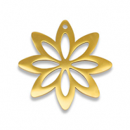 Ciondoli in acciaio inossidabile fiore oro