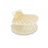 Accessori fermaglio per capelli conchiglia bianco-oro