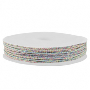 Coda di topo intrecciato 1mm multicolore metallico