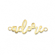 Ciondoli in acciaio inossidabile distanziatore ''adore'' oro