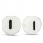Perline alfabeto in ceramica I bianco-nero