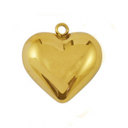 Ciondoli in acciaio inossidabile cuore oro