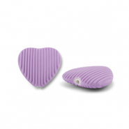 Perline in acrilico cuore viola