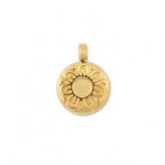 Ciondoli in acciaio inossidabile fiore oro
