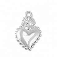 Ciondoli di metallo cuore argento