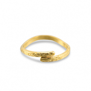 Anelli in acciaio inossidabile onda oro