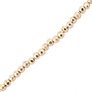 Perline sfaccettate 2mm tonda champagne metallico