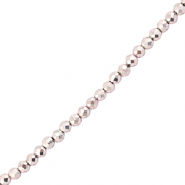 Perline sfaccettate 2mm tonda rosa chiaro metallico