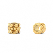 Perline in acciaio inossidabile rondella fiore oro