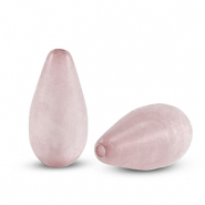 Perline Polaris Elements a forma di goccia Polmo rosa vintage