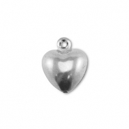 Ciondoli in acciaio inossidabile cuore argento