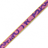 Nastro con testo viola-viola orchidea-lime