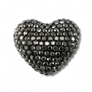 Perline in stile boh&eacute;mien cuore antracite