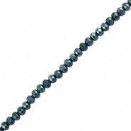 Perline sfaccettate 8x6mm rondella blu scuro