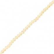 Perline sfaccettate 8x6mm rondella champagne chiaro