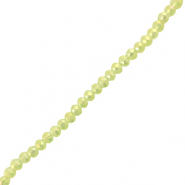 Perline sfaccettate 6x4mm rondella verde chiaro