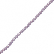 Perline sfaccettate 4x3mm rondella grigio lavanda scuro