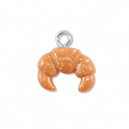 Pendenti in resina croissant marrone