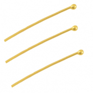 Chiodini a pallina di metallo DQ 25mm oro (privo di nichel)
