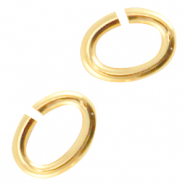 Anellino apribile di metallo DQ ovale oro (privo di nichel)
