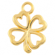 Ciondoli di metallo DQ quadrifoglio oro (privo di nichel)