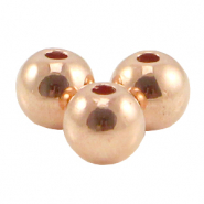 Perline di metallo DQ 4mm oro rosa (privo di nichel)