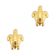 Perline di metallo DQ tartaruga oro (privo di nichel)