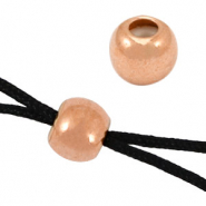 Chiusura con perline scorrevoli di metallo DQ 5mm oro rosa (privo di nichel)