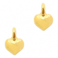 Ciondoli di metallo DQ cuore oro (privo di nichel)