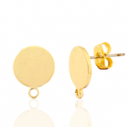 Componenti di metallo DQ perno 10 mm rotondo con anellino oro (privo di nichel)