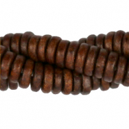 Perline di ceramica greca DQ 6 mm rondella marrone capriolo