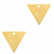 Ciondoli di metallo DQ triangolo oro (privo di nichel)