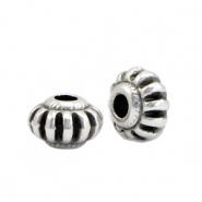 Perline di metallo DQ con decoro argento antico (privo di nichel)
