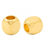 Perline di metallo DQ cubetto 2.5mm oro (privo di nichel)