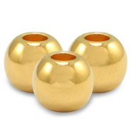 Perline di metallo DQ 3mm oro (privo di nichel)
