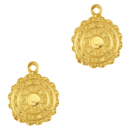 Ciondoli di metallo DQ sole oro (privo di nichel)