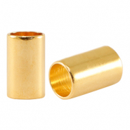 Perline di metallo DQ tubo Ø5mm oro (privo di nichel)