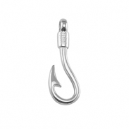 Componenti di metallo DQ chiusure amo da pesca argento antico (privo di nichel)
