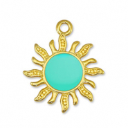 Ciondoli di metallo DQ sole veraman blu-oro (privo di nichel)