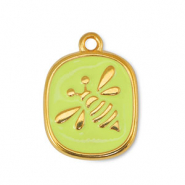 Ciondoli di metallo DQ ape giallo lime-oro (privo di nichel)