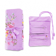 Portagioie da viaggio con fiori viola lilla