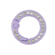 Componenti colorati anello bris&eacute; portachiavi viola